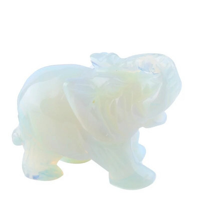 Klasisks, zaļš rozā nefrīta akmens, kas alkst laimīgā ziloņa Fen Šui statujas figūriņas mājas biroja rotājumi