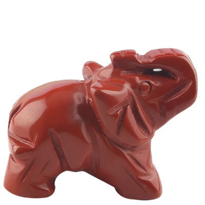 Klasisks, zaļš rozā nefrīta akmens, kas alkst laimīgā ziloņa Fen Šui statujas figūriņas mājas biroja rotājumi