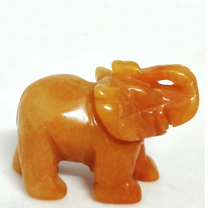 Klasisks, zaļš rozā nefrīta akmens, kas alkst laimīgā ziloņa Fen Šui statujas figūriņas mājas biroja rotājumi