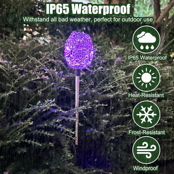 Διακοσμητικά πολύχρωμα σύρματα χαλκού φωτιστικά γκαζόν Φωτισμός RGB LED ηλιακά φώτα IP65 αδιάβροχο μονοπάτι Walkway Patio Outdoor Garden
