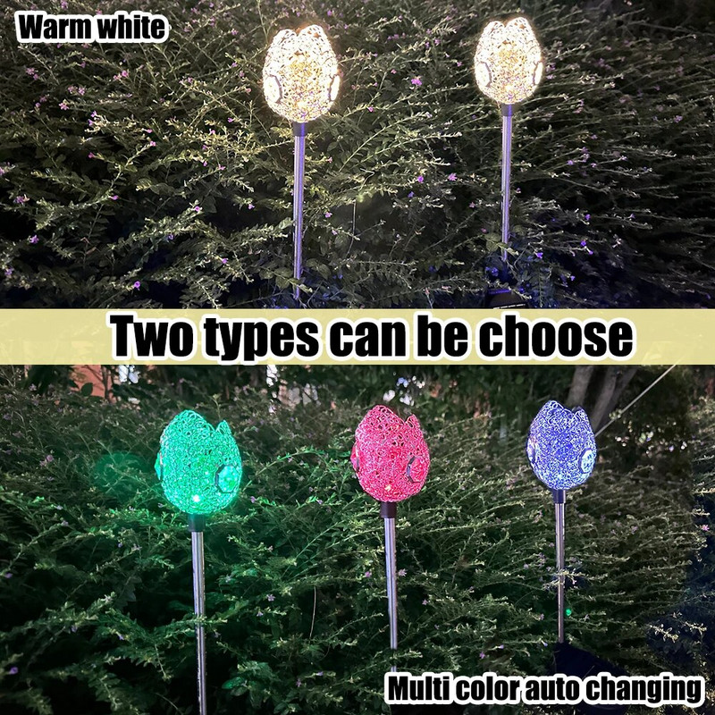 Dekoratiivsed värvilised vasktraadist murulambid valgustid RGB LED päikesevalgustid IP65 veekindel rada kõnnitee siseõu väliaed