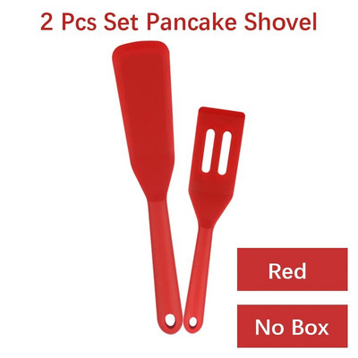 2 τμχ Σετ σκευών σιλικόνης Mini Brownie Σετ σπάτουλας σερβιρίσματος Ευέλικτο αντικολλητικό σερβιρίσματος Turner με τρύπες για μπισκότα σπάτουλα ψησίματος