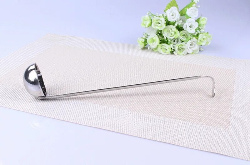 30-120 ML Pearl aprīkojuma āķis metāla karote pulveris nerūsējošā tērauda mērkarote