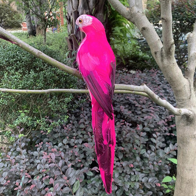 Käsitsi valmistatud vahtsulgedest kunstlik papagoi imitatsioon linnumudel Kujuke vahtlindude papagoi koduaia rekvisiidi kaunistus