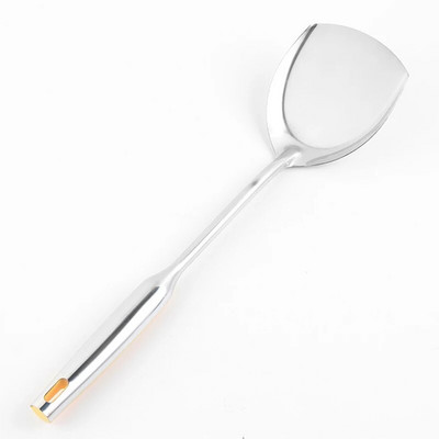 Nerūsējošā tērauda cietā zupas karotes kausu virpotāja komplekts. Lāpstiņas, kastrolis, lāpstiņa, mērces, karotes, virtuves gatavošanas piederumi