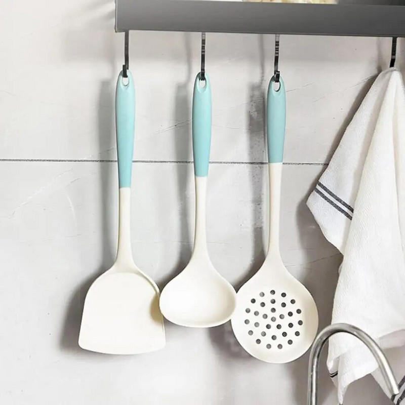 Materiālu drošība Izturīgs lāpstu karotes virtuves gatavošanas rīku komplekts Viegli tīrāms Lāpstas karotes komplekts ar garu rokturi gatavošanas piederumi