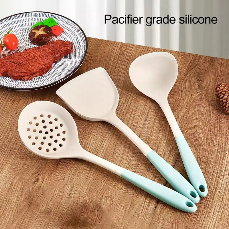 Materiālu drošība Izturīgs lāpstu karotes virtuves gatavošanas rīku komplekts Viegli tīrāms Lāpstas karotes komplekts ar garu rokturi gatavošanas piederumi