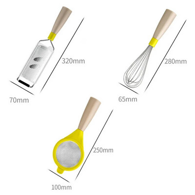 Korķviļķis picas griezējs saldējuma liekšķere Filtra siets Olu putotājs Citronu sulu spiede Augļu gurķu mizotāja rīve Virtuves piederumi