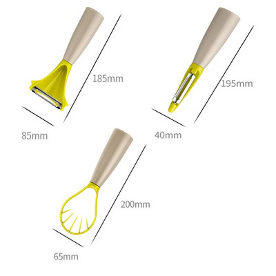 Korķviļķis picas griezējs saldējuma liekšķere Filtra siets Olu putotājs Citronu sulu spiede Augļu gurķu mizotāja rīve Virtuves piederumi