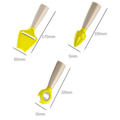 Korķviļķis picas griezējs saldējuma liekšķere Filtra siets Olu putotājs Citronu sulu spiede Augļu gurķu mizotāja rīve Virtuves piederumi