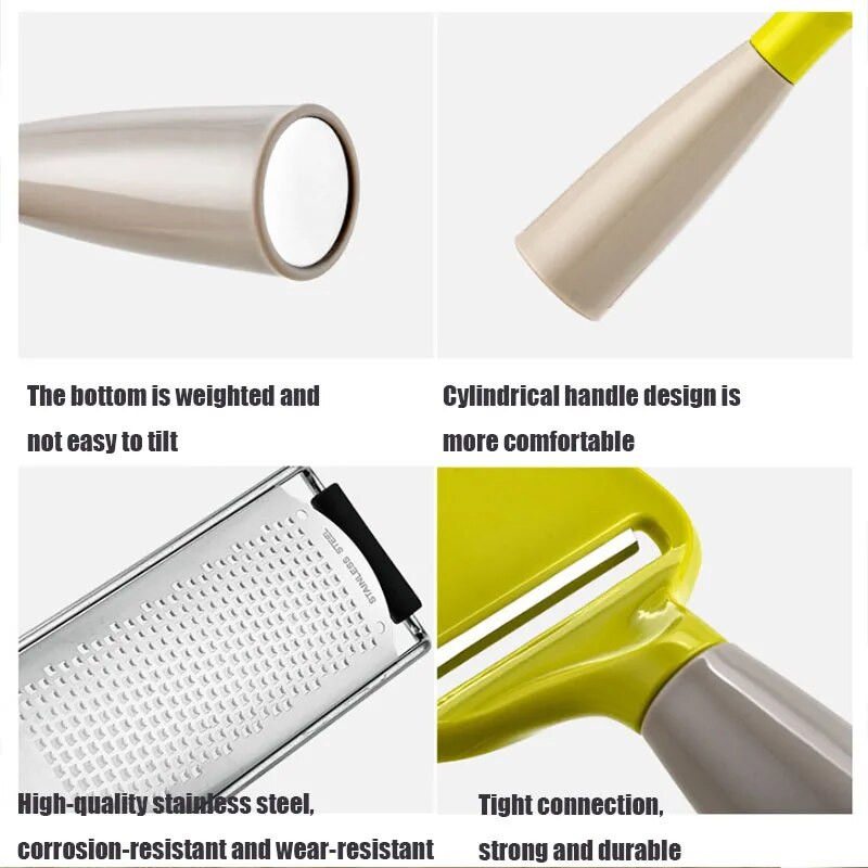 Korķviļķis picas griezējs saldējuma liekšķere Filtra siets Olu putotājs Citronu sulu spiede Augļu gurķu mizotāja rīve Virtuves piederumi