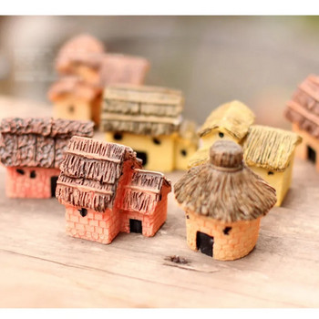 Κινεζική αντίκα Mini House Retro Building Micro Fairy Garden Figurines Miniatures/Terrarium Vintage Διακοσμητικά σπιτιού DIY