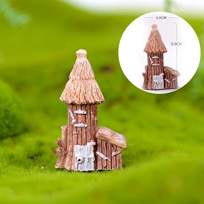 Ķīniešu antīka mini māja Retro ēka Mikro pasaku dārza figūriņas Miniatūras/terārijs vintage mājas dekori, rotājumi, paši izveidojiet