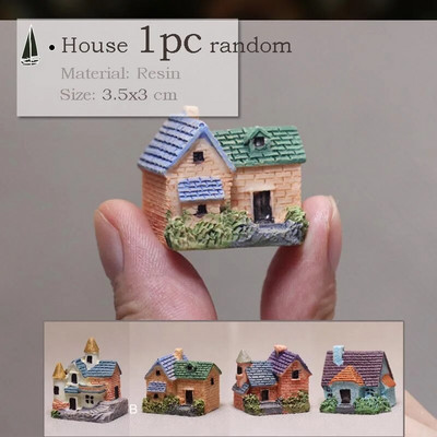 Ķīniešu antīka mini māja Retro ēka Mikro pasaku dārza figūriņas Miniatūras/terārijs vintage mājas dekori, rotājumi, paši izveidojiet