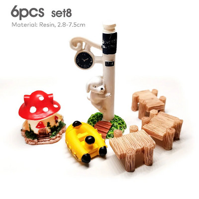 Ķīniešu antīka mini māja Retro ēka Mikro pasaku dārza figūriņas Miniatūras/terārijs vintage mājas dekori, rotājumi, paši izveidojiet