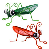 1vnt spalvinga miela sodo meno metalo skulptūra skėrio žiogo ornamentas lauko siena meno sodo statulos