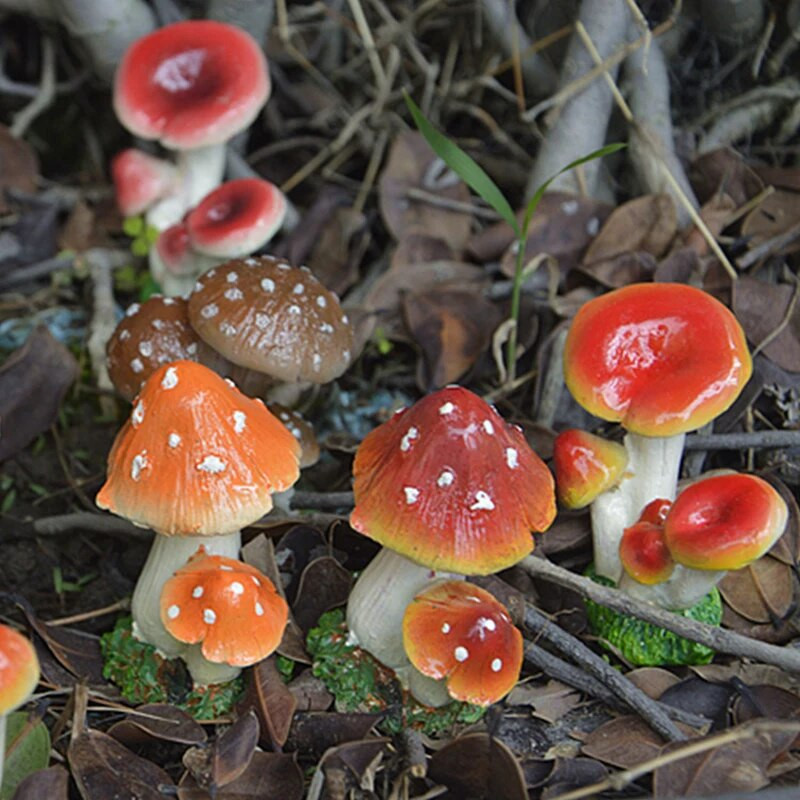 Mini dervos grybų fėja Miniatiūrinė terariumo figūrėlės Lėlių namelis „Pasidaryk pats“ amatai Sodo kraštovaizdžio ornamento puošmena Dovana