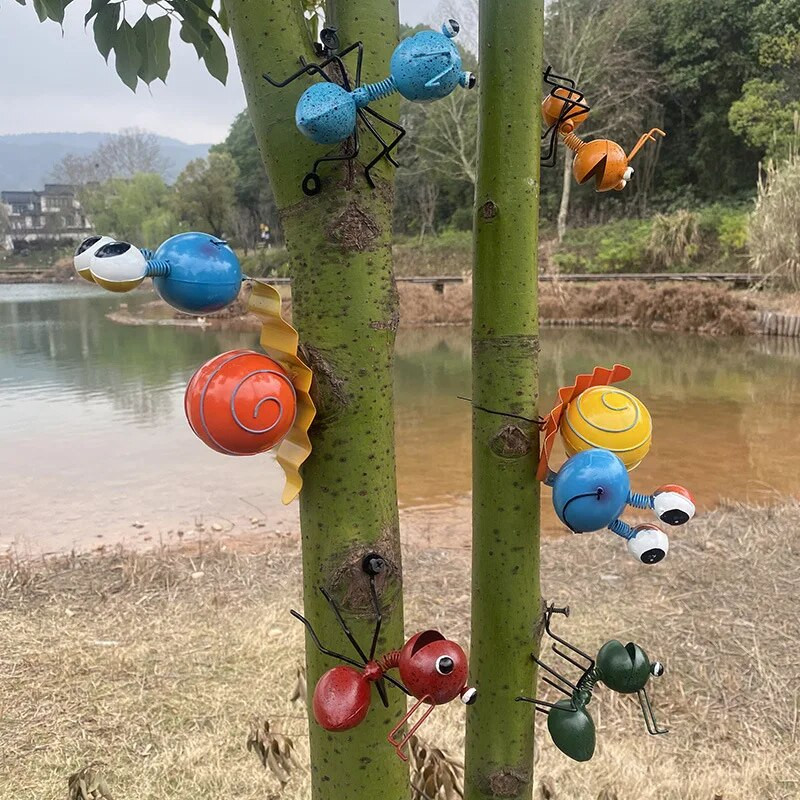 Kaltas dzelzs skudras sienāzis mārīte Rotājumi Dārzs Kaltas dzelzs rotājumi podiņos rotājumi bērniem Rotaļlietas Rotaļu māja Jauka dāvana