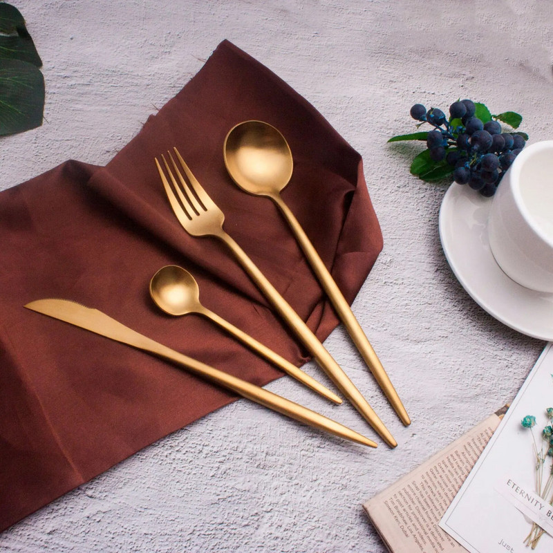 4 τμχ/σετ 304 Πορτογαλικά επιτραπέζια σκεύη από ανοξείδωτο ατσάλι Σετ μαχαιριών και κουταλιών Western Food Hotel Μπριζόλα Μαχαίρι και πιρούνι Εργαλεία κουζίνας