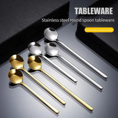 12-osaline kullast lusikakomplekt, kaunis pika varrega kuldne kohvilusikas, roostevabast terasest komplekt, pühade köögi lauanõude kingitus