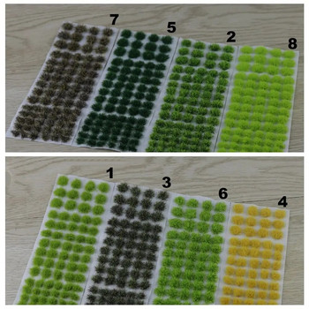 77PCS Снопчета трева със смесени размери Материали за моделиране на клъстери от изкуствени растения Пясъчна маса Оформление Симулация на растения Пейзаж от военна игра