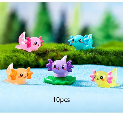 Mini dofīnu figūriņas Gaismas okeāns jūras dzīvnieks haizivs mirdzošs zivis miniatūras figūriņas DIY mikro dārza ainavu rotājumi