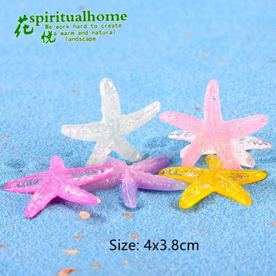 Mini dofīnu figūriņas Gaismas okeāns jūras dzīvnieks haizivs mirdzošs zivis miniatūras figūriņas DIY mikro dārza ainavu rotājumi