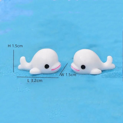 Mini dofīnu figūriņas Gaismas okeāns jūras dzīvnieks haizivs mirdzošs zivis miniatūras figūriņas DIY mikro dārza ainavu rotājumi