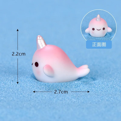 Mini dofīnu figūriņas Gaismas okeāns jūras dzīvnieks haizivs mirdzošs zivis miniatūras figūriņas DIY mikro dārza ainavu rotājumi