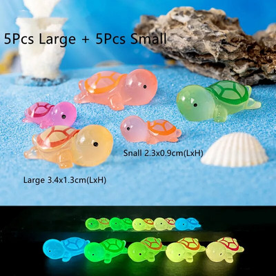 Mini dofīnu figūriņas Gaismas okeāns jūras dzīvnieks haizivs mirdzošs zivis miniatūras figūriņas DIY mikro dārza ainavu rotājumi