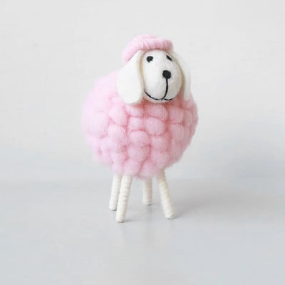 1 tk mini lauakaunistused vildist lambakujukesed Miniatuurid villavilt lambaliha Armsad mänguasjad lauakaunistused kodusisustus, kingitused lastele