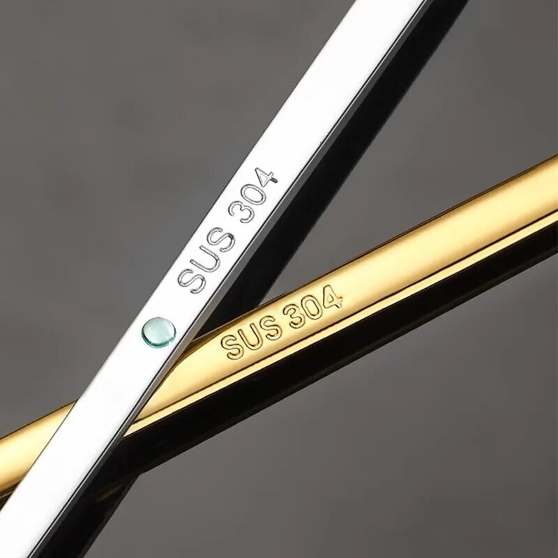 12 gabalu zelta kausu karotes trauku komplekts nerūsējošā tērauda karotes kafijas karotes trauku komplekts brīvdienu virtuves trauku komplekts, dāvana