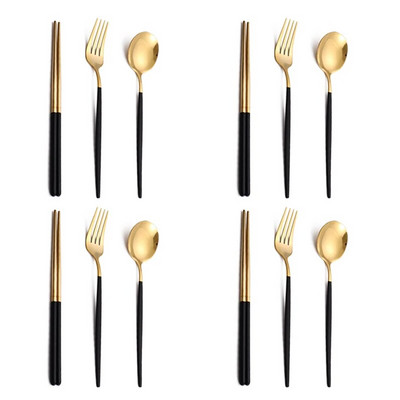 12-16 vnt. juodo aukso stalo įrankių rinkinys.