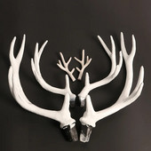 Simulācija Plastmasas Brieža ragi Dekors Cosplay Melnais brieža ragi Mākslīgā brieža raga galvas saite DIY aksesuāri Helovīna rekvizīti