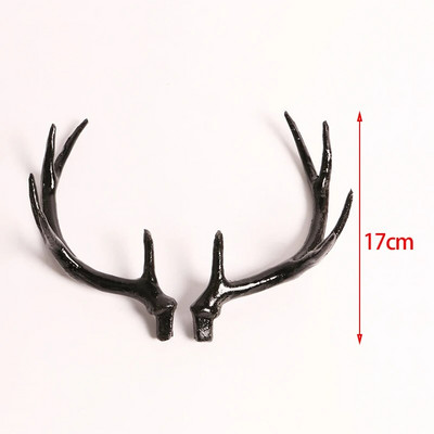 Simulācija Plastmasas Brieža ragi Dekors Cosplay Melnais brieža ragi Mākslīgā brieža raga galvas saite DIY aksesuāri Helovīna rekvizīti