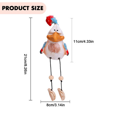 Sveķu saimniecība Ornaments Vistas Smieklīgs pagalma cālis Māksla Skulptūras Amatniecība Dāvana svētkos Atkārtoti lietojams mājas dārza dekors