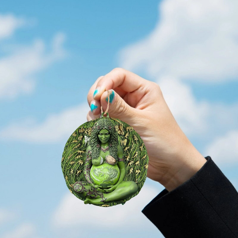 Földanya szobor Gaia Földanya szobor Természet Gyanta figura öltöny Boszorkányszobához Spirituális szoba oltárdekoráció