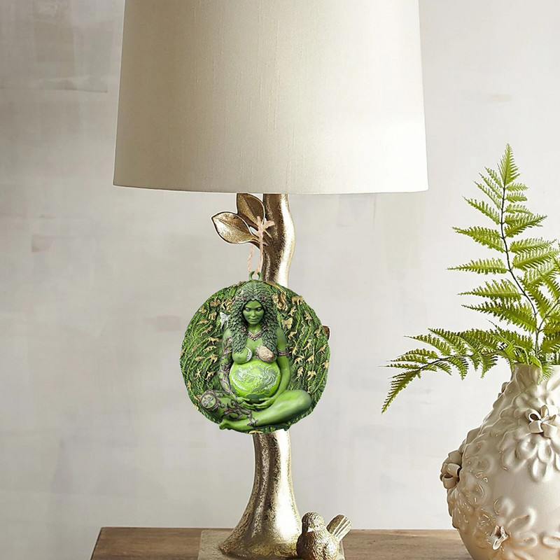 Földanya szobor Gaia Földanya szobor Természet Gyanta figura öltöny Boszorkányszobához Spirituális szoba oltárdekoráció