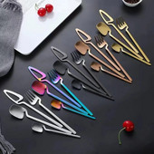 304 Μαχαίρι για μπριζόλα τοίχου από ανοξείδωτο χάλυβα Πιρούνι Κουτάλι Western Επιτραπέζιο σκεύος Οικιακό Τρίψιμο Κρεμαστό φλιτζάνι καφέ Επιδόρπιο κουτάλι Fou