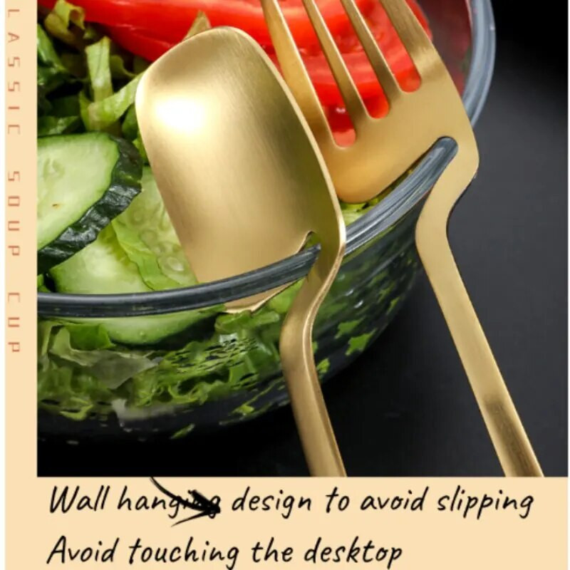 304 Μαχαίρι για μπριζόλα τοίχου από ανοξείδωτο χάλυβα Πιρούνι Κουτάλι Western Επιτραπέζιο σκεύος Οικιακό Τρίψιμο Κρεμαστό φλιτζάνι καφέ Επιδόρπιο κουτάλι Fou