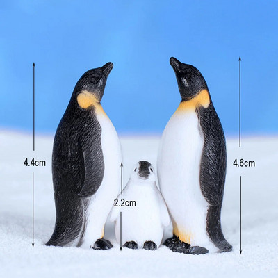 Mīlīgs 1/3 gab jaukts pingvīnu figūriņas miniatūras istabas dekorēšanas aksesuāri figūriņas mājas dārza dekors
