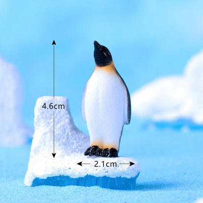 Mīlīgs 1/3 gab jaukts pingvīnu figūriņas miniatūras istabas dekorēšanas aksesuāri figūriņas mājas dārza dekors