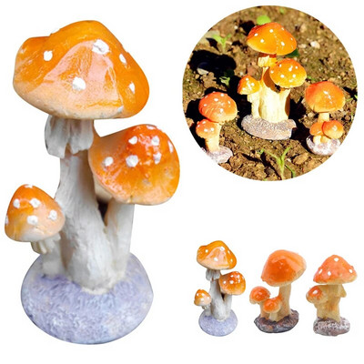 1 gab sēņu krupju sēnīšu figūriņas, sveķu miniatūras amatniecības, DIY ornaments, pasaku dārzs, rotājums, terārija leļļu mājas dekors