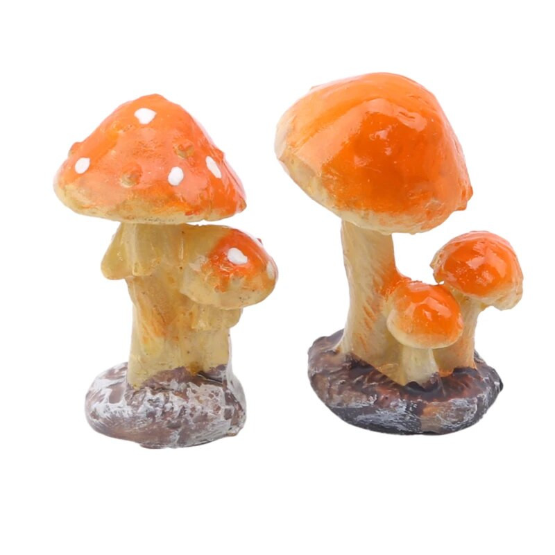 1 gab sēņu krupju sēnīšu figūriņas, sveķu miniatūras amatniecības, DIY ornaments, pasaku dārzs, rotājums, terārija leļļu mājas dekors
