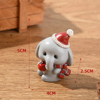 1vnt Kalėdų derva Šeimos mažų gyvūnų papuošalai Kūrybinis namų dekoravimas Mini Kalėdų eglutė Seno vyro Kalėdų dovana