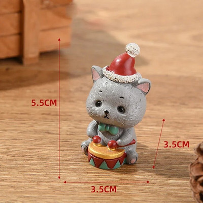 1vnt Kalėdų derva Šeimos mažų gyvūnų papuošalai Kūrybinis namų dekoravimas Mini Kalėdų eglutė Seno vyro Kalėdų dovana