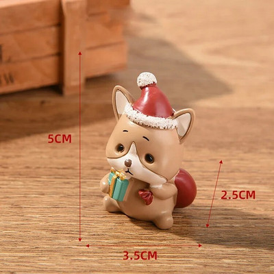 1vnt Kalėdų derva Šeimos mažų gyvūnų papuošalai Kūrybinis namų dekoravimas Mini Kalėdų eglutė Seno vyro Kalėdų dovana