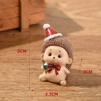 1vnt Kalėdų derva Šeimos mažų gyvūnų papuošalai Kūrybinis namų dekoravimas Mini Kalėdų eglutė Seno vyro Kalėdų dovana