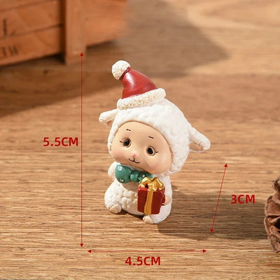1vnt Kalėdų derva Šeimos mažų gyvūnų papuošalai Kūrybinis namų dekoravimas Mini Kalėdų eglutė Seno vyro Kalėdų dovana