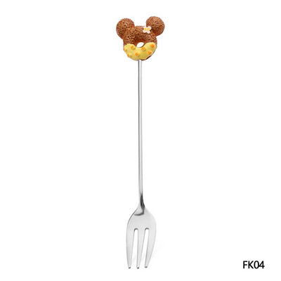 1PC поничка Сладка поничка от неръждаема стомана Десертна лъжица Вилица Кафе Сладолед Бонбони Кухненски прибори Бебешки Детски прибори за хранене